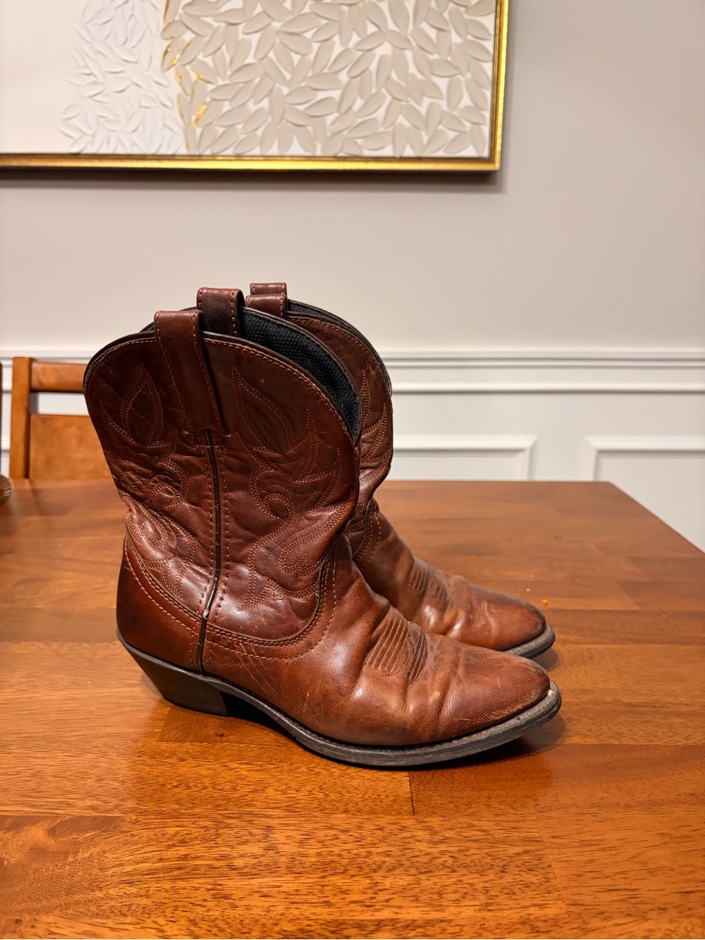 Laredo Women's Brown Leather Western Cowgirl Boots